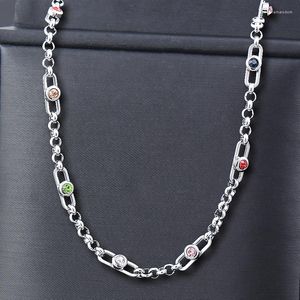 Anhänger Halsketten SINLEERY 316L Edelstahl Bunte Kristall Choker Halskette Für Frauen Gold Silber Farbe Mode Schmuck DL045 SSB