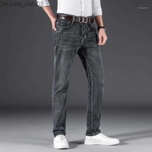 Jeans da uomo Jeans da uomo Pantaloni da uomo in cotone 2022 da uomo Pantaloni in denim con lacci Skinny Slim Hip Hop Abbigliamento sportivo Vita elastica Uomo 40 Z230801