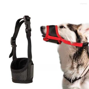 Dog Collars Pet NO Bite Adjustable Mask Breathable Bark Mesh Mouth Muzzle Grooming Anti Stop Chewing S-XL