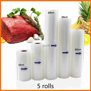 Vacuum Food Sealing Machine Youpin Mijia 5 Rolls Vacuum Sealer Packing Bag Kitchen Food Vacuum Packaging Rolls for Vacuum Sealer 12 15 20 25 28cm*500cm Long x0801