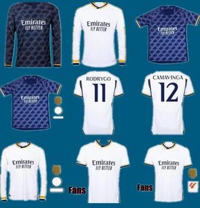 23 24 Hayran Oyuncu Versiyonu Thibaut Courtois 2023 2024 Rodrgo ARDA GULER Uzun Kol Ev Camiseta De Futbol Erkekler Kadın Kadın Üniforma Mbappe Real Madrids Dani Carvajal