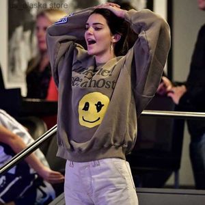 Moletons com capuz masculinos Kendall Jenner Roupas Suéter I See Ghosts Hip Hop Pullover Sweatshirts Kardashian Streetwaear Feminino Graffiti Flame Hoodies T230731