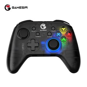 Игровые контроллеры Joysticks GameIR T4 Pro 2 4G Беспроводной мобильный контроллер Bluetooth Gamepad с 6 Axisgyro для NintendosWitch Android iPhone Joystick 230731