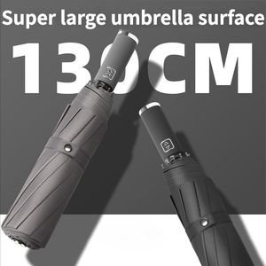 Зонты ветропроницаемые сильные супер -большой полностью автоматический складной зонтик для мужчин Бизнес водонепроницаемый солнцепроберой сильный оттенок UV Big Umbrellas 230731