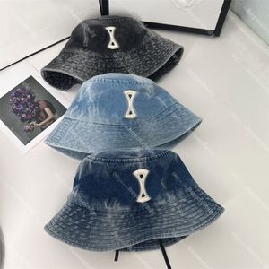 Ny denim gradient hink hattar män kvinnor cowboy hatt unisex sol kaps