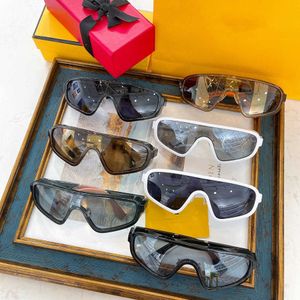 2023 New luxury designer F home ins net red same male letter printing one-piece lens sunglasses female FFM0084