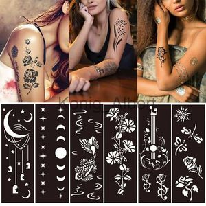 Nail Clippers New Self Adhesive Tattoo Stencil India Henna Tattoo Hollow Template PVC Body Art Paint Wedding Makeup Tools Women Beauty x0801