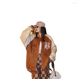Erkek Ceketler Vintage Beyzbol ve Kadınlar Kış 2023 Kalınlaştırılmış Sokak Gevşek Ceket Pamuk