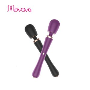 Vibratorer Movava AV Vibrator Magic Wand for Women Clitoris Stimulator USB RECHARGEABLE G-SPOT MASSAGER DILDO Kvinnliga sexleksaker för vuxna 18 230801