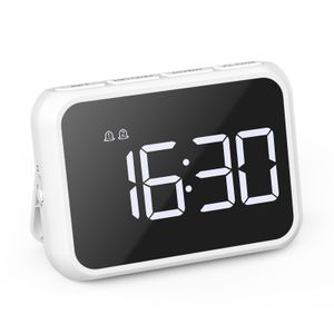 Orologi da tavolo da scrivania ORIA Sveglia a LED Specchio Mini Snooze digitale multifunzionale con ricarica USB per Home Office Trave 230731