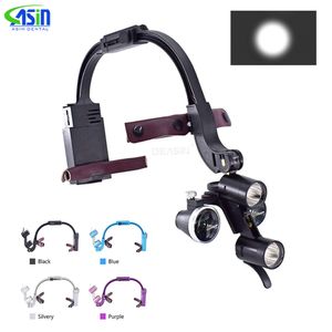 Other Oral Hygiene 2.5X 3.5X Dental LED Head Light Lamp For Magnification Binocular Loupes 5W Light Dentisit Headlight Lab Equipment 230731