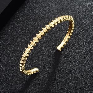 Bangle Fashion Simple Rivet Punk Thin For Women Gold Color Charm Lady Bracelet Jewelry ZK30