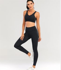 Colete feminino LL Roupas para ioga Sutiã de verão Tops Calças de cintura alta Calças para exercícios Fitness Wear Meninas Corrida Elástica Adulto Calças compridas Roupa esportiva respirável Elástica