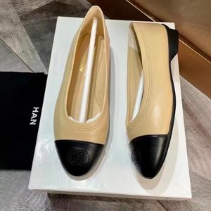 A113 Ballet Shoe Channel Womens Casual Shoes Sexy S Designer Espadrille Dance Soft Lambskin Officer Flat Häle Läder Fisherman Dress Career Outdoor S S ofta