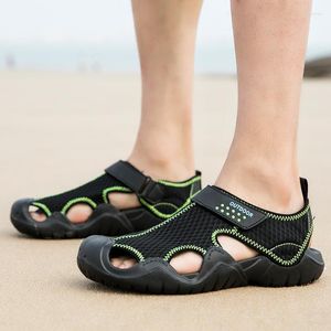 Sandaler Sandal Men skor S för sommaren stor storlek utomhus promenad manlig man tofflor plus sko toffel plu 968 5 andals hoes andal ummer ize lippers hoe lipper