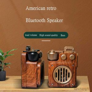 Tragbare Lautsprecher Neue Retro Bluetooth tragbaren Subwoofer Mini-Karte Radio Outdoor Wireless kleines kreatives Geschenk R230801