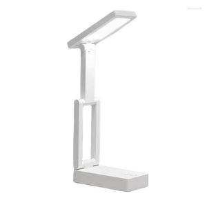 Decorative Plates LED Desk Lamp Foldable Dimmable Table USB Battery Powered Light Night Portable Home Office Eye Protection