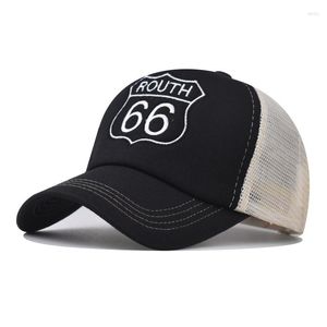 Bollmössor Summer Sun Shade Trucker Hats Black Beige Letter Brodery Mesh Hat For Women Men Snapback Baseball Cap Casquette Homme 2023