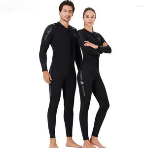 Costumi da bagno da donna Uomo Donna Muta da sub in neoprene da 3 mm Cerniera frontale Intero caldo Manica lunga da surf Nuoto invernale