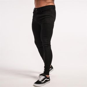 Mens Skinny Jeans Elasticity non Ripped Black Jeans Men Super Spray on Stretch Denim Pants Standard EU size zm01285k