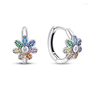 Hoop Earrings Women 2023 925 Sterling Silver Luxury For Fashion Jewelry Birthday GiftZircon In Avocado Cherry Trending