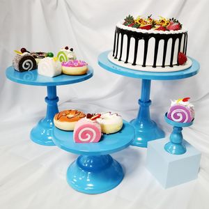 Diskplattor smides järnkaka stativ för bröllopsdekoration hemfest cupcake display födelsedag dessert skrivbordsbricka 230731