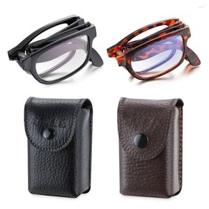 Sonnenbrille Licht mit Brillenetui Brillen TR90 Lesen Presbyopic Folding Compact