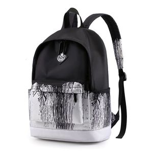 Torby szkolne Czarne białe szkoła Satchel Unisex Casual Daypack Lightweight Back Back Torby Projektantki szkolne torby dla nastolatków dla dziewcząt Boys College 230801