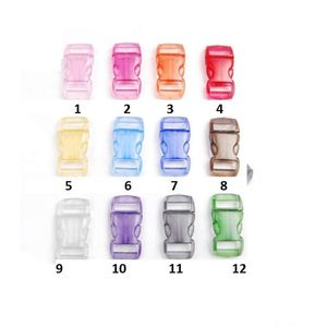 Bag Parts Accessories 10Mm Clear Colorf Inside Buckles Belt Strap Diameter Of Contoured Side Paracord Bracelet Plastic Connector D Dhbg6