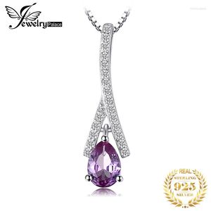Pendants JewelryPalace Water Drop Created Alexandrite Sapphire 925 Sterling Silver Pendant Necklace For Women Gemstones Choker No Chain