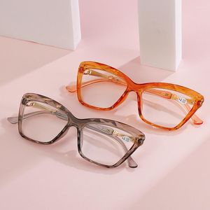 Sonnenbrille Cat Eye Lesebrille Transparent Diamond Cut Edge HD Resin Fashion Damen