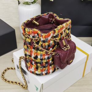 23A Women Mini Backpack Kolorowa wełna Twill Tweed Bagp Bag Plecak Pull Torka Bag luksusowa torebka Matelasse Torby na ramię Makeup Case 17x16.5x12cm
