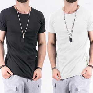 Camisetas Masculinas Hip Hop T-shirt Manga Curta Camisa Masculina Casual Sólida Swag Man Streetwear Camiseta Gola Redonda Tops Roupas Masculinas