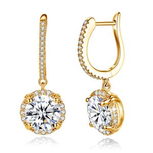 Stud Szjinao Fine Jewelries 4 Carat 8MM Dangle Earrings For Women Solid Sterling Silver 925 Certified Luxury Trend Jewelry 230731