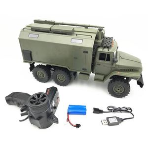 Electric RC Car WPL B36 Ural 1 16 2 4G 6WD Rc Military Truck Rock Crawler Command Communication Vehicle RTR Toy 230731