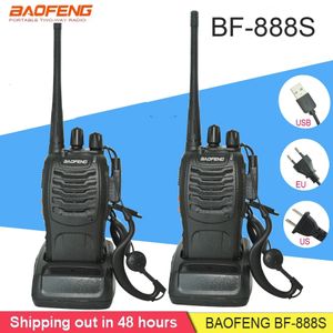 Walkie Talkie 2 or 4pcs Baofeng BF 888S Portable Radio Station BF888s BF 888S Amateur Two Way Receiver Transmitter Transceiver 230731