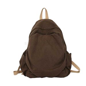 Plecak plecakowy plecak w 100% bawełniany męski torba szkolna solidna lub torba podróżna japońska i koreańska plecak w stylu