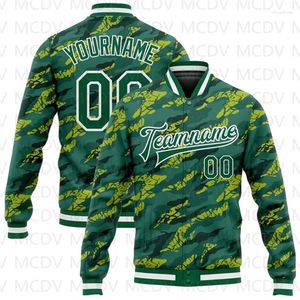 Men's Jackets Custom White Teal Pinstripe Teal-Black Bomber Full-Snap Varsity Letterman Jacket Baseball Button