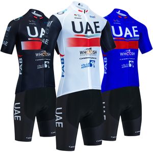 Cycling Jersey Sets Set UAE Bike Shorts 20D Pants Team Ropa Ciclismo Maillot Bicycle Clothing Uniform 230801