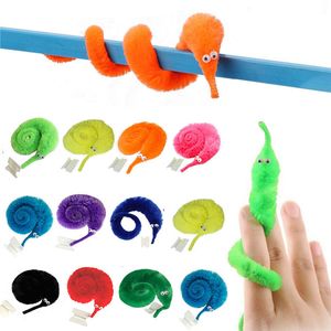 Novelty Games 5 10 20pcs Twisty Worm Magic Toys Party Favors Fuzzy On A String Christmas Halloween Wizard Strange Trick For Kids 230731