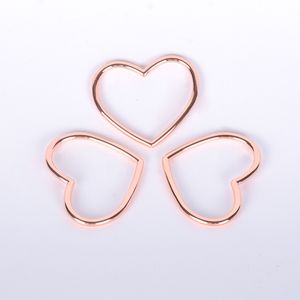 Bag Parts Accessories 5x Color Metal Heart Ring For Leather Choker Collar Necklace Buckle 230731