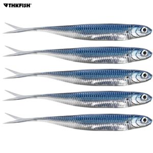 Esche esche 5pcslot esca da pesca 100mm esca in plastica morbida multicolore Swimbait per spigola Thkfish 230801