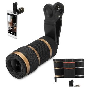 Telescopes Practical 8X Optical Telescope Mobile Telep O Lens With Clip For Smartphone P Ographers - Sier Drop Delivery Cameras Binoc Dhl7V