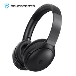 Cell Phone Earphones SOUNDPEATS Active Noise Cancelling Headphones Wireless Over Ear Bluetooth 40H Comfortable Fit Clear Calls 230731