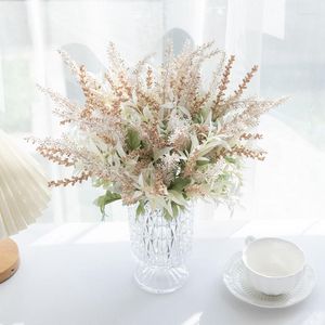 装飾的な花人工植物ラベンダージプソフィラブーケの結婚式パーティーのためのdiyクリスマスリース花のアレンジメント家の装飾