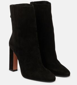 أحذية quazzuras Elegant Women Boots مصممة Lady Joplin Joplin Bootie Suede Matignon Bootie Boot Booties Saint Black Heel Shoe مع Box 35-43