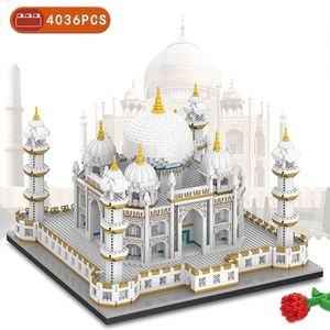 Blocks MOC 4036PCS City Mini Bricks Taj Mahal World Famous Architecture Micro Model India Building Set creativi Giocattoli per bambini 230731