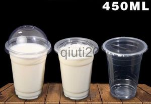 Вакуумная пищевая уплотнение машины бесплатная доставка оптом 50 ПК /лот одноразовый пластиковый чашка 450 мл жемчужного молока чай кофе холодный напиток чашка прозрачная водяная чашка x0801