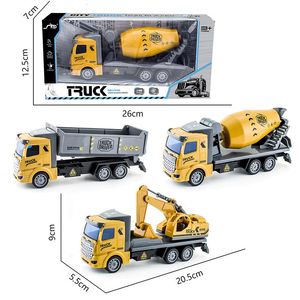 Elektrikli RC Araç Excavator Çocuk Mühendislik Aracı Döküm Kamyonu Çimento Mikser Simülasyon Modeli Oyuncak 230801