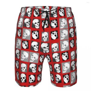 Men's Shorts Beach Krótkie pływanie geometryczne Cool Skulls Halloween Surfing Sport Board Sympear